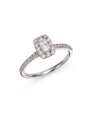 Bloomingdale's Fine Collection Diamond Halo Ring in 14K White Gold, 0.50 tcw