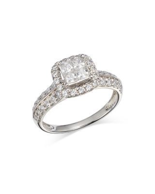 Bloomingdale's Fine Collection Diamond Engagement Ring in 14K White Gold, 1.0 tcw