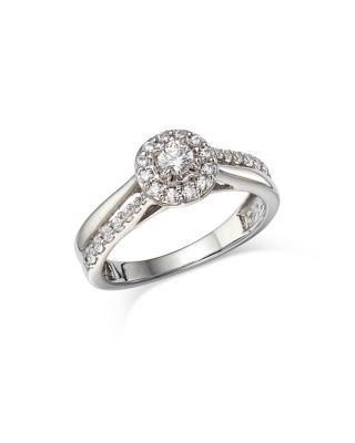 Bloomingdale's Fine Collection Diamond Halo Ring in 14K White Gold, 0.50 tcw