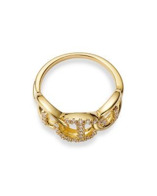 Bloomingdale's Fine Collection Diamond Link Ring in 14K Yellow Gold, 0.25 tcw