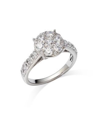 Bloomingdale's Fine Collection Diamond Cluster Ring in 14K White Gold, 1.60 tcw
