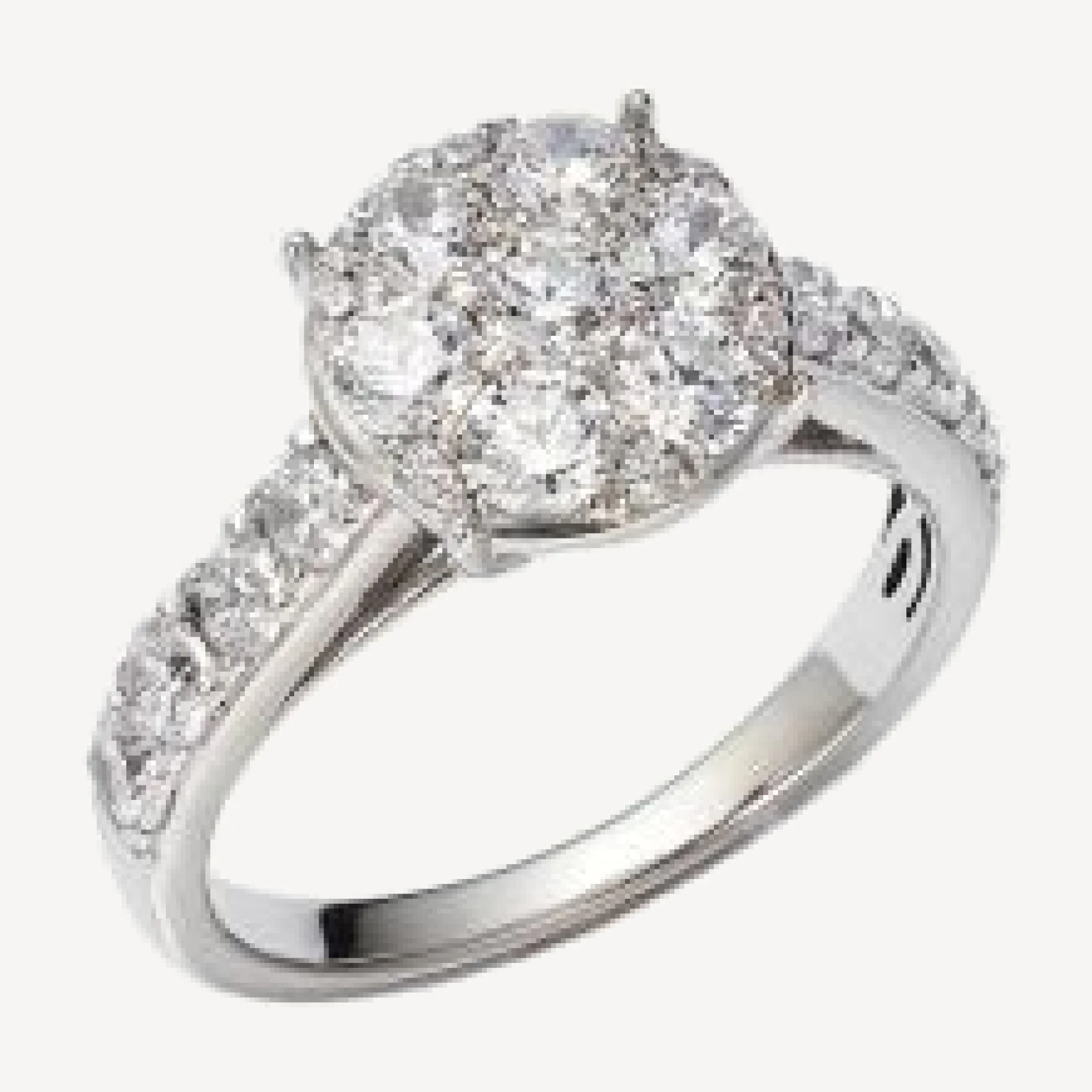 Bloomingdale's Fine Collection Diamond Cluster Ring in 14K White Gold, 1.60 tcw