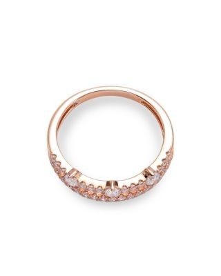 Bloomingdale's Fine Collection Diamond Double Row Ring in 14K Rose Gold, 0.48 tcw