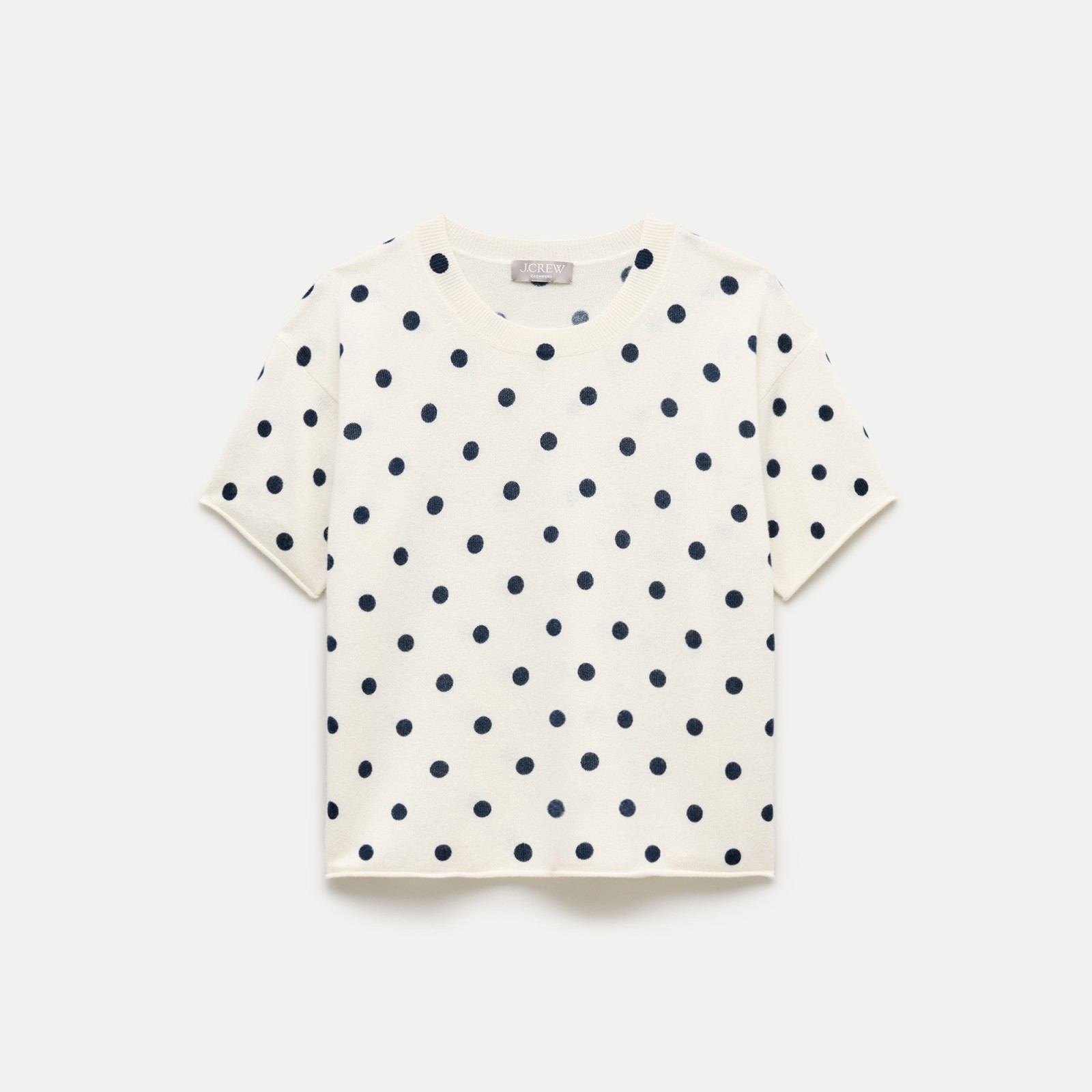 Cashmere relaxed T-shirt in dot print