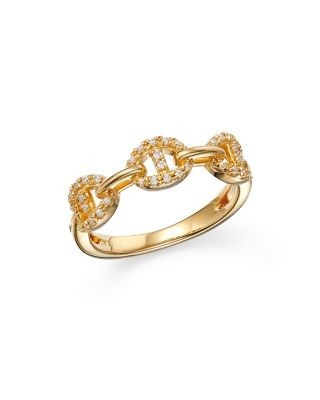 Bloomingdale's Fine Collection Diamond Interlocking Ring in 14K Yellow Gold, 0.14 tcw