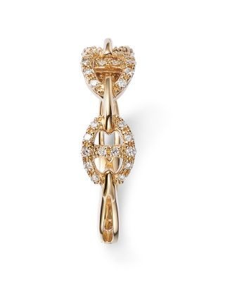 Bloomingdale's Fine Collection Diamond Interlocking Ring in 14K Yellow Gold, 0.14 tcw