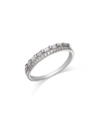 Bloomingdale's Fine Collection Diamond Double Row Band in 14K White Gold, 0.25 tcw