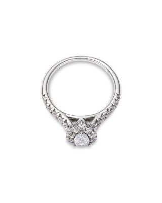Bloomingdale's Fine Collection Diamond Pear Shaped Halo Ring in 14K White Gold, 1.0 tcw