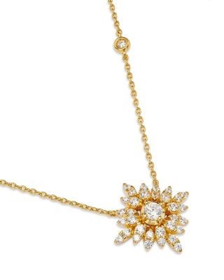 Bloomingdale's Fine Collection Diamond Starburst Pendant Necklace in 14K Yellow Gold, 0.50 tcw