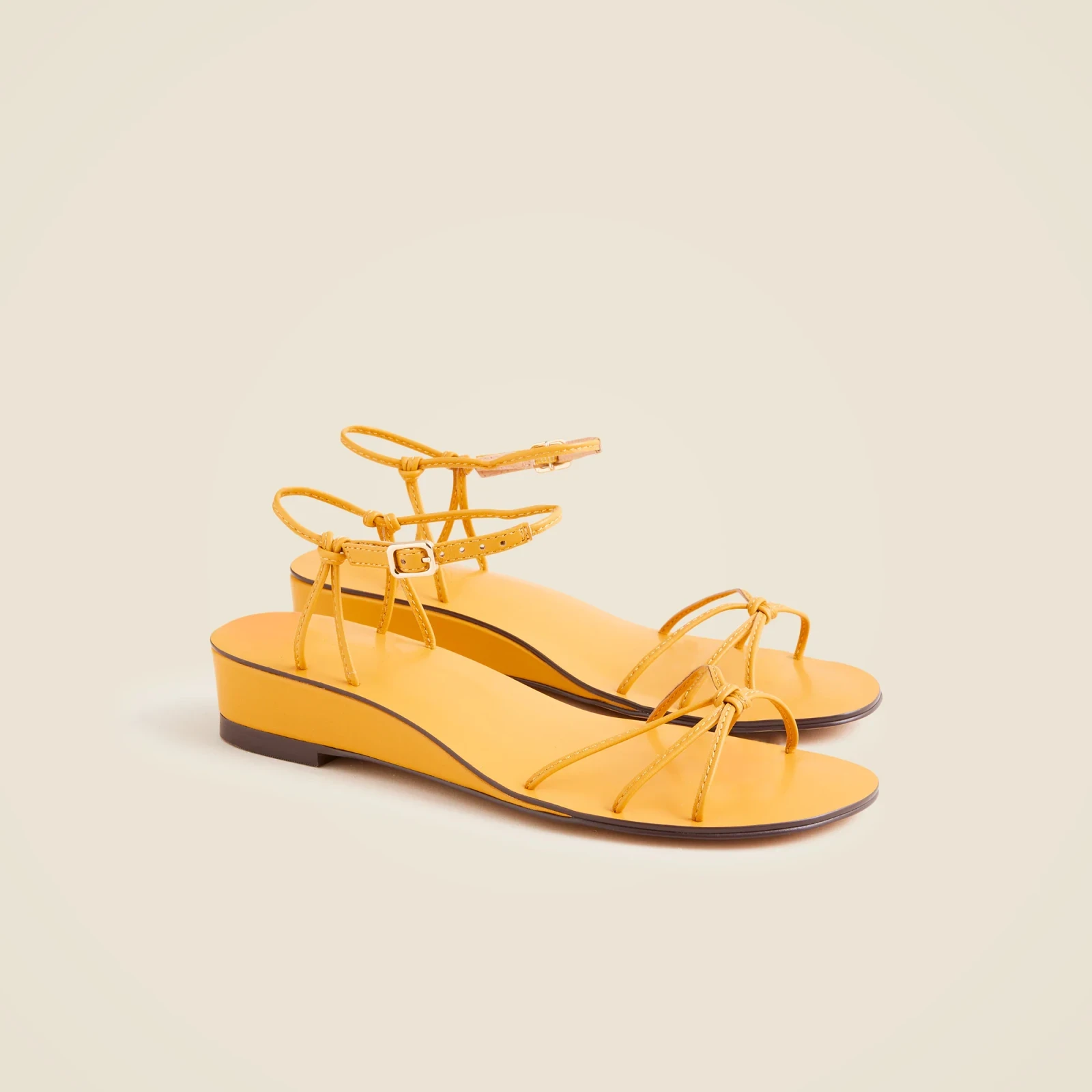 Brynn wedge sandals in metallic leather