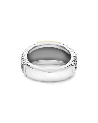 Lagos 18K Yellow Gold & Sterling Silver High Bar Plate Ring