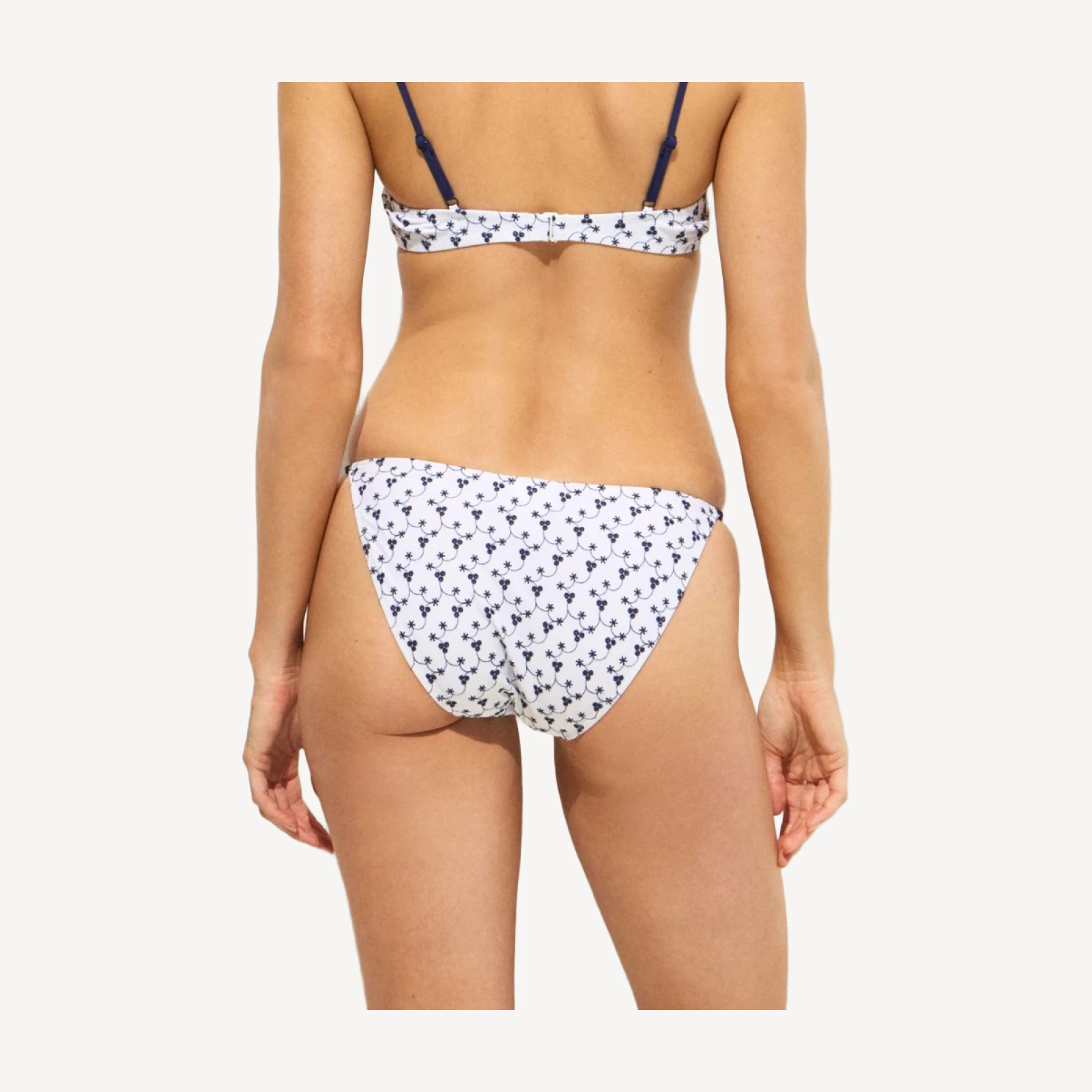 Eyelet '90s no-tie string bikini bottom