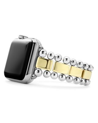 Lagos Smart Caviar Sterling Silver 18K Gold Apple Watch Bracelet, 38-44mm