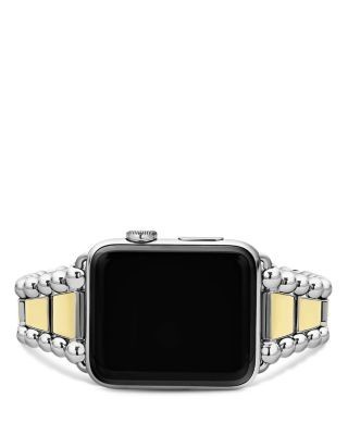 Lagos Smart Caviar Stainless Steel 18K Gold Apple Watch Bracelet, 42-44mm