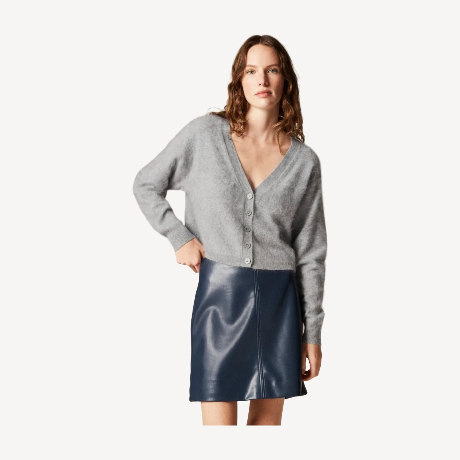 Brushed cashmere party cardigan