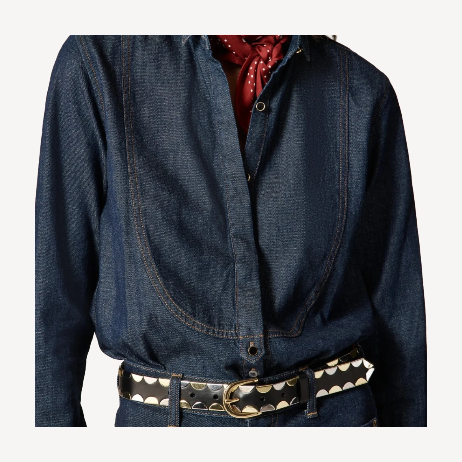Jules tuxedo shirt in denim