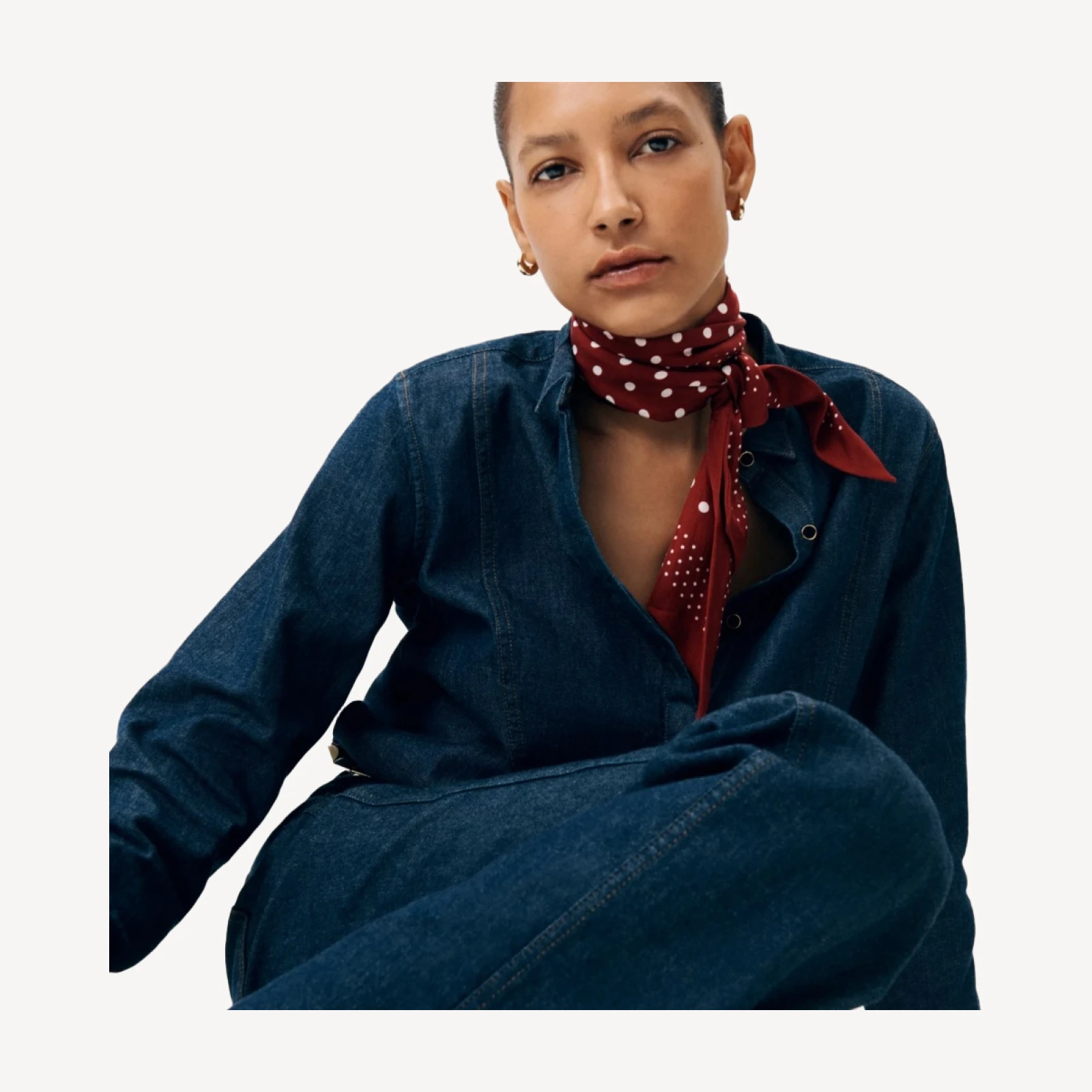 Jules tuxedo shirt in denim