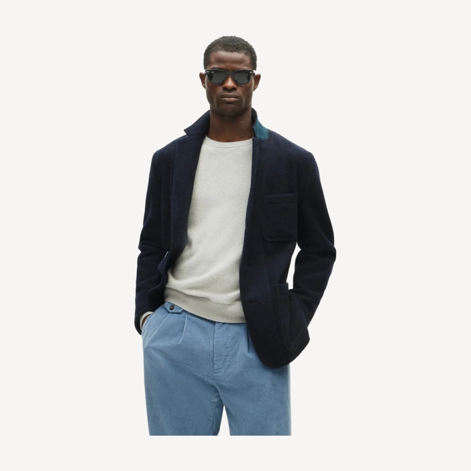 Wallace & Barnes chore blazer in English melton wool