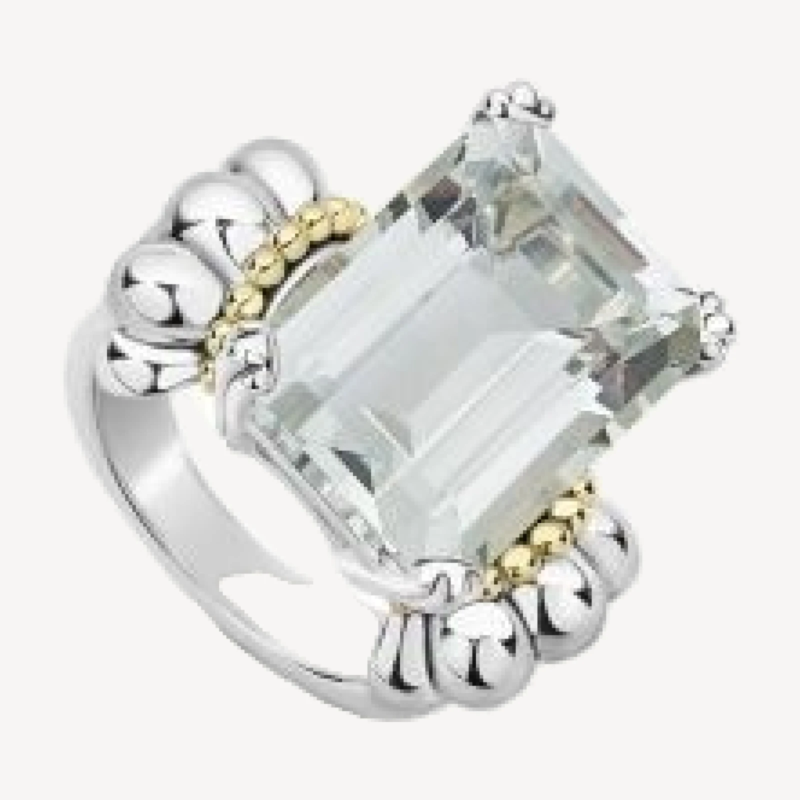 Lagos Sterling Silver & 18K Yellow Gold Glacier White Topaz Ring