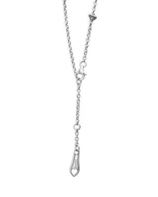 Lagos Sterling Silver Caviar Spark Diamond Pendant Necklace, 18