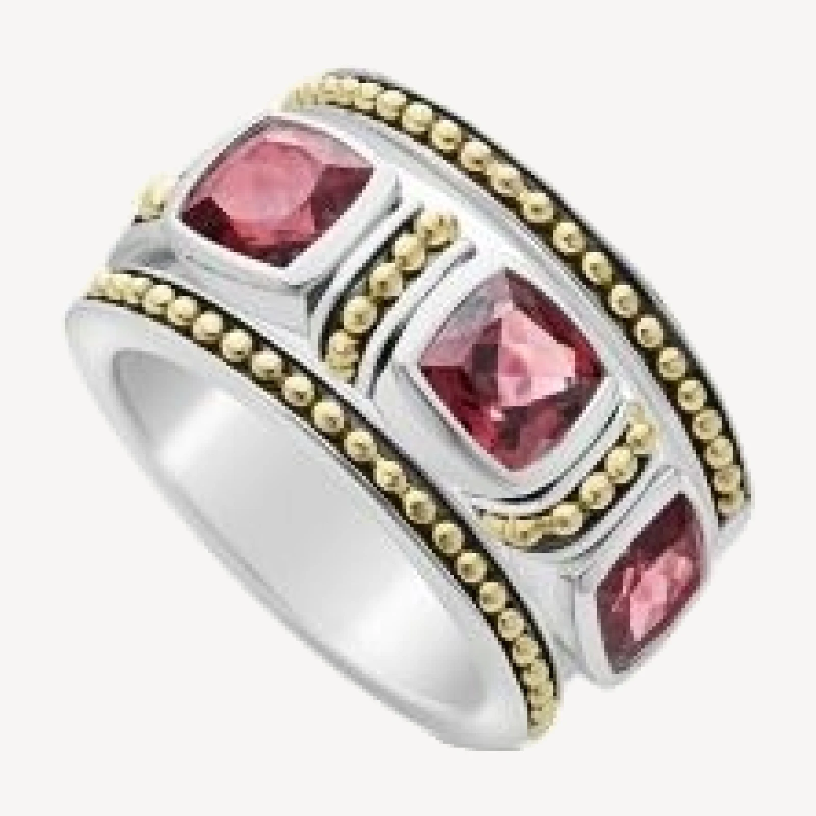 Lagos 18K Yellow Gold & Sterling Silver Rittenhouse Rhodolite Garnet Beaded Ring