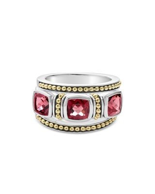 Lagos 18K Yellow Gold & Sterling Silver Rittenhouse Rhodolite Garnet Beaded Ring