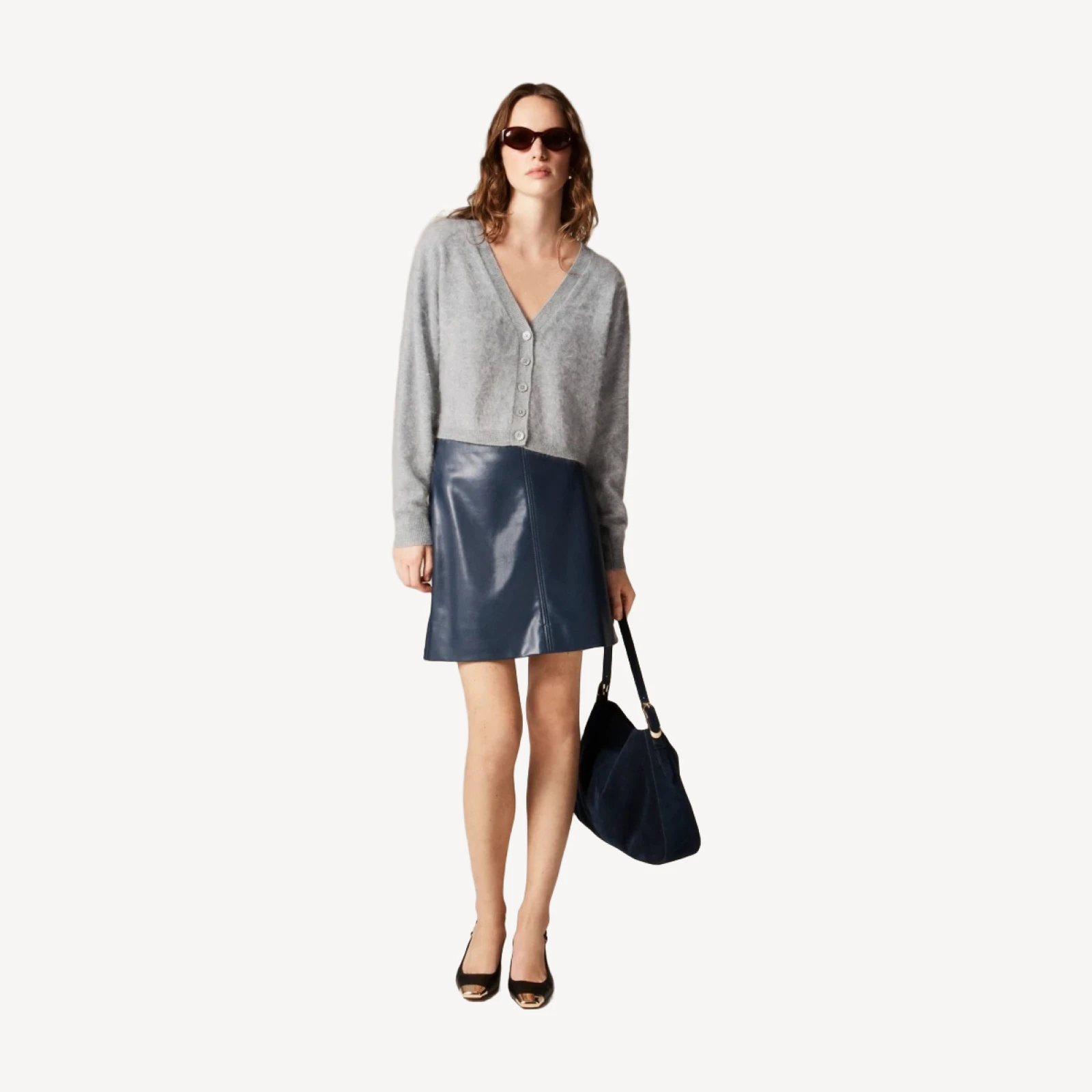 Brushed cashmere party cardigan