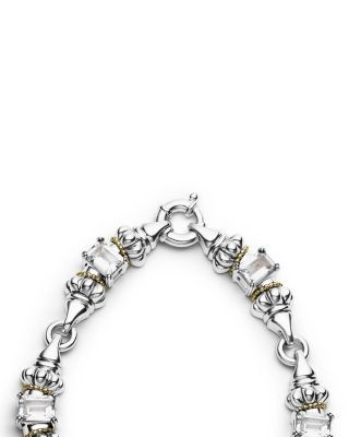 Lagos 18K Yellow Gold & Sterling Silver Glacier White Topaz Collar Necklace, 16