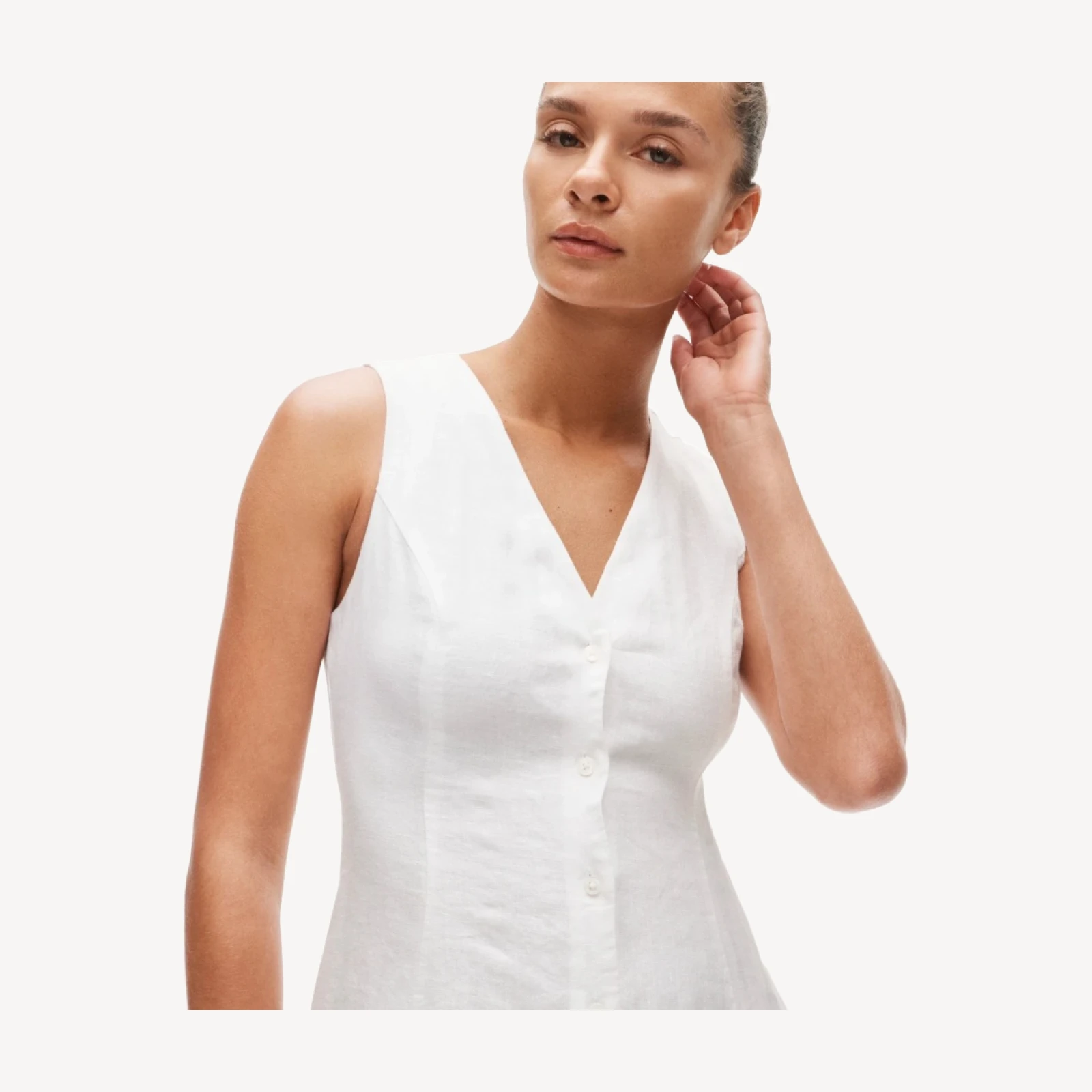 Linen mini dress