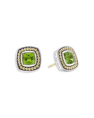Lagos 18K Yellow Gold & Sterling Silver Rittenhouse Peridot Stud Earrings