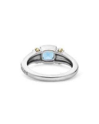 Lagos 18K Yellow Gold & Sterling Silver Rittenhouse Blue Topaz Ring