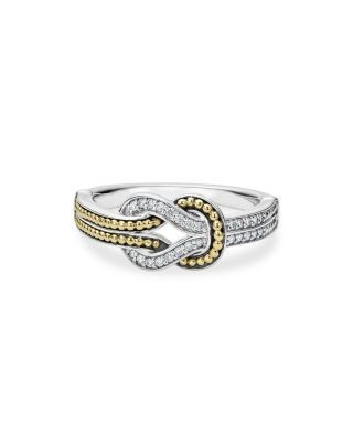 Lagos 18K Yellow Gold & Sterling Silver Newport Diamond Knot Band