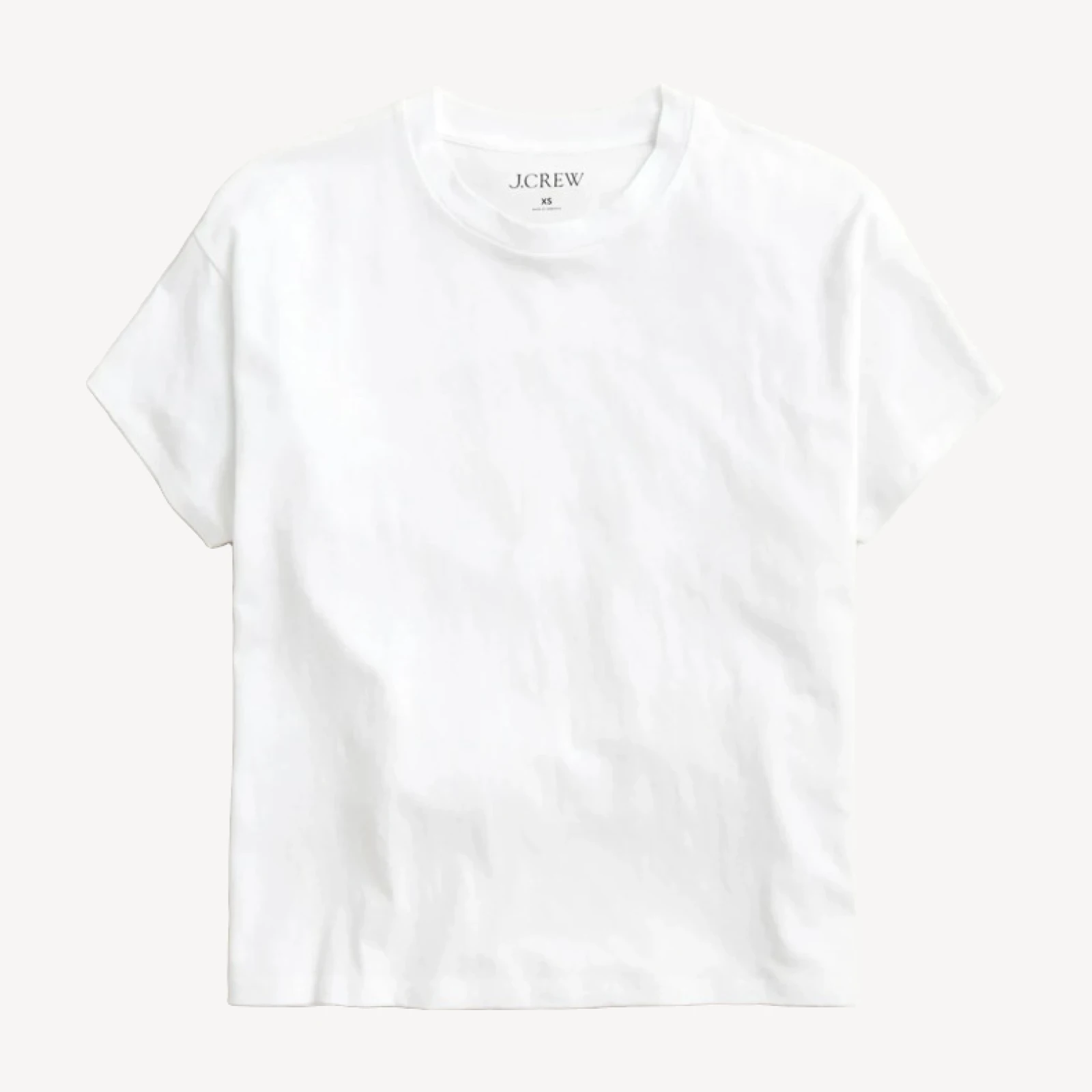 Feather jersey cropped T-shirt