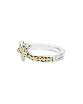 Lagos 18K Yellow Gold & Sterling Silver Beloved Heart Ring