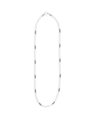 Lagos Sterling Silver White Ceramic Bead Collar Necklace, 16