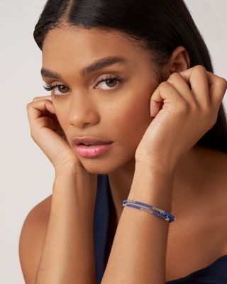 Lagos Sterling Silver Ultramarine Ceramic Bead Coil Bracelet