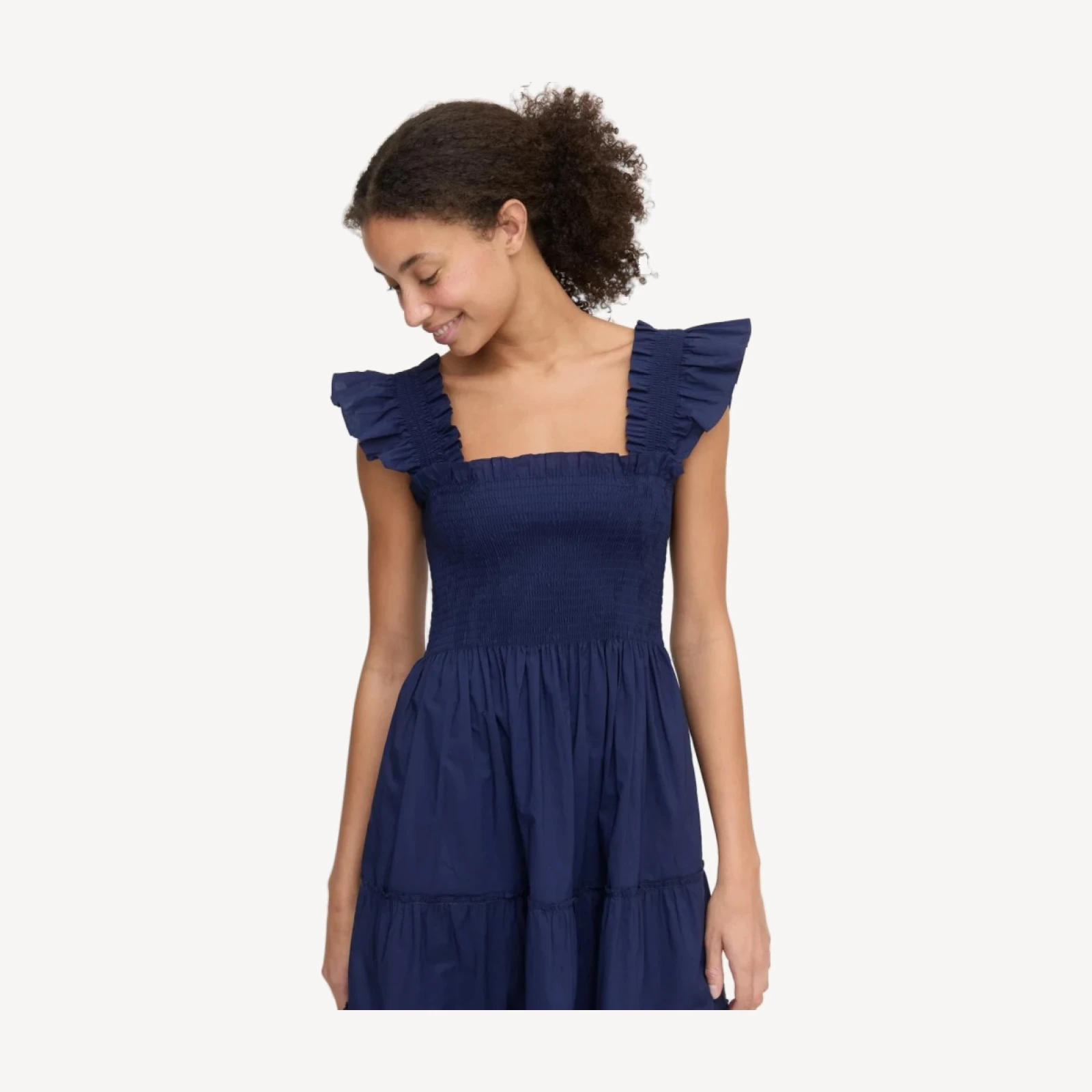The Ellie Nap Dress - Navy Poplin