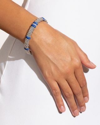 Lagos 18K Yellow Gold & Sterling Silver Ultramarine Ceramic Bead Bracelet