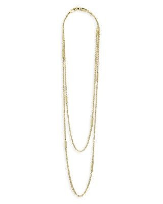 Lagos 18K Gold Superfine Caviar Station Chain Necklace, 32