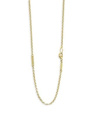 Lagos 18K Gold Superfine Caviar Station Chain Necklace, 32