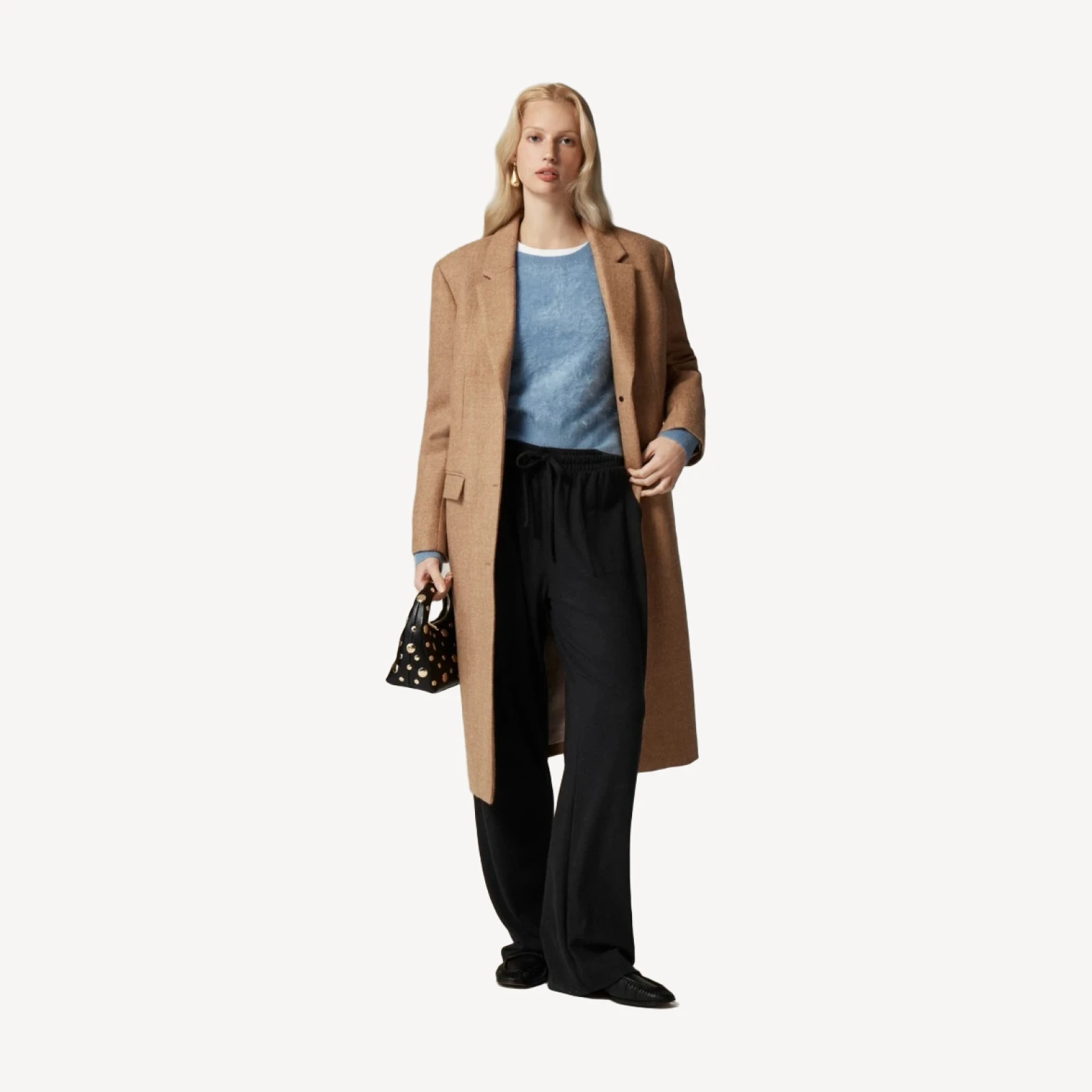 Soft rib wide-leg pant