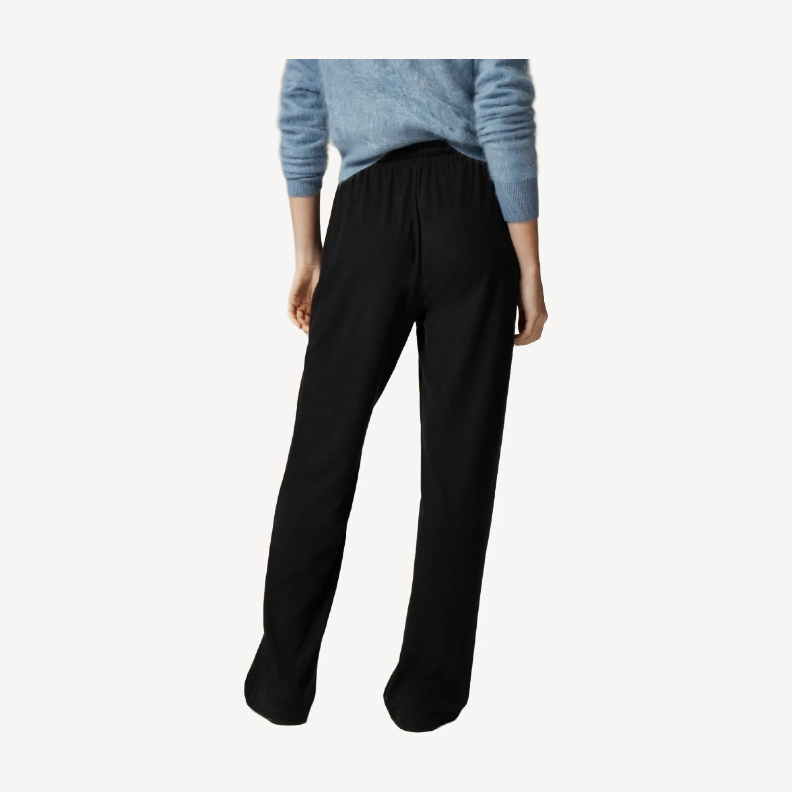 Soft rib wide-leg pant