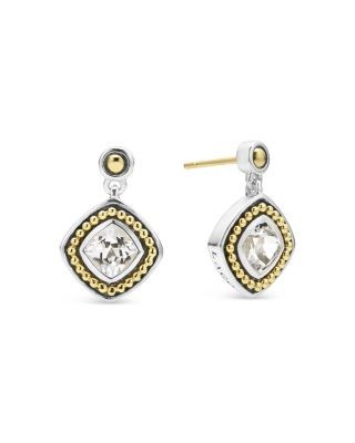 Lagos 18K Yellow Gold & Sterling Silver Rittenhouse White Topaz Drop Earrings