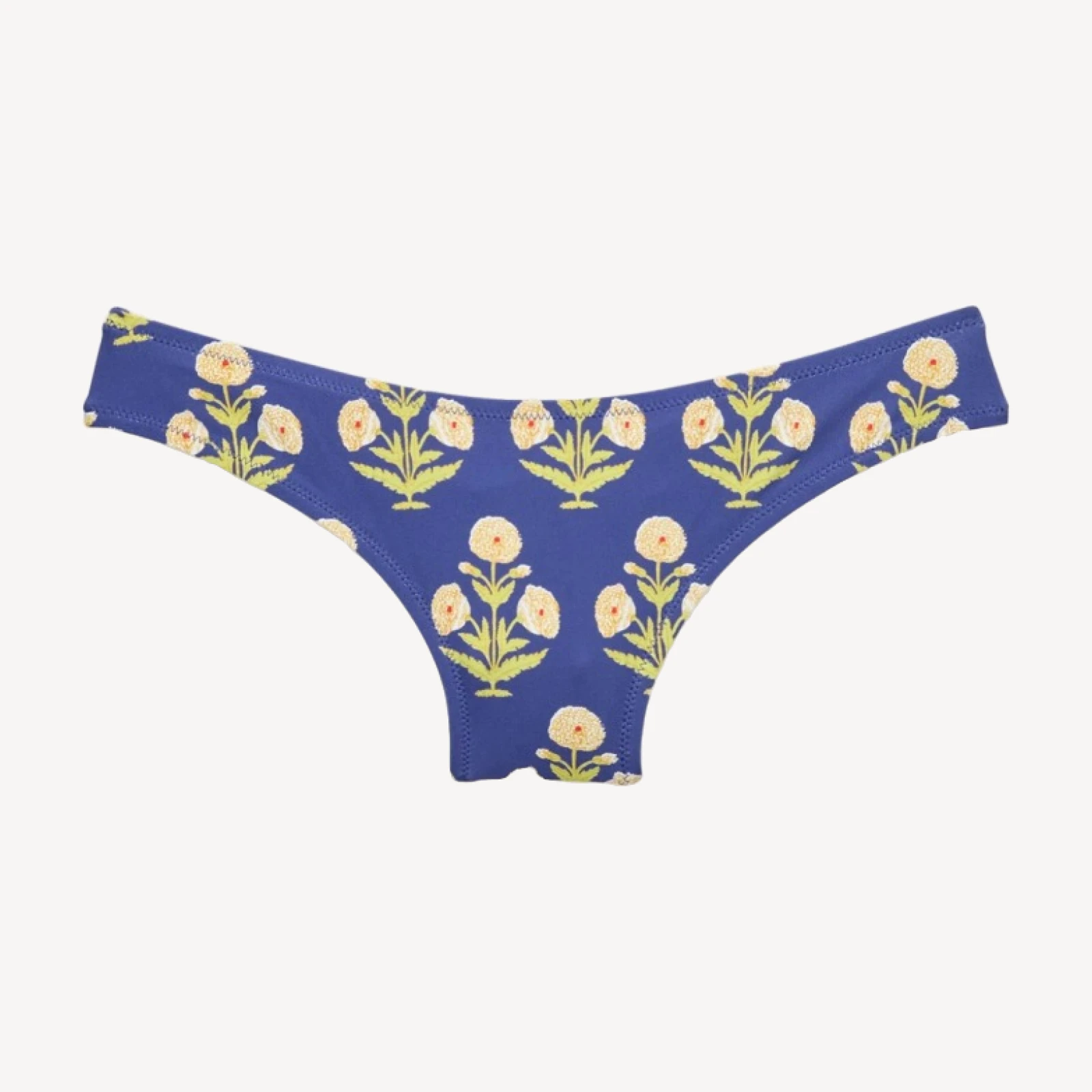 Ronnie bikini bottom in marigold block print