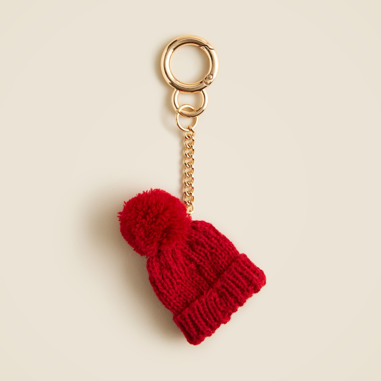 Pom-pom beanie bag charm