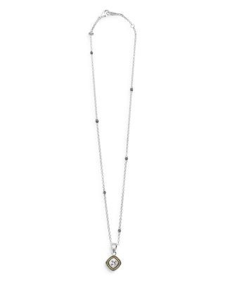 Lagos Sterling Silver & 18K Yellow Gold Rittenhouse White Topaz Pendant Necklace, 16-18