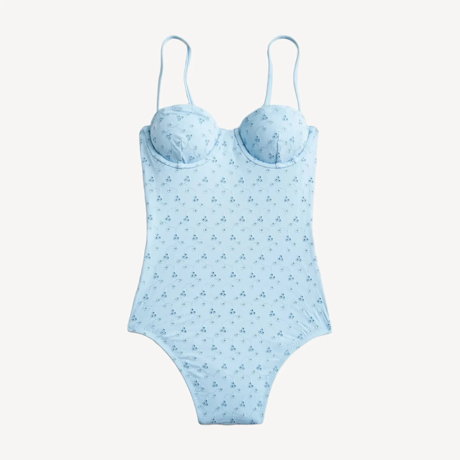 Eyelet balconette underwire one-piece