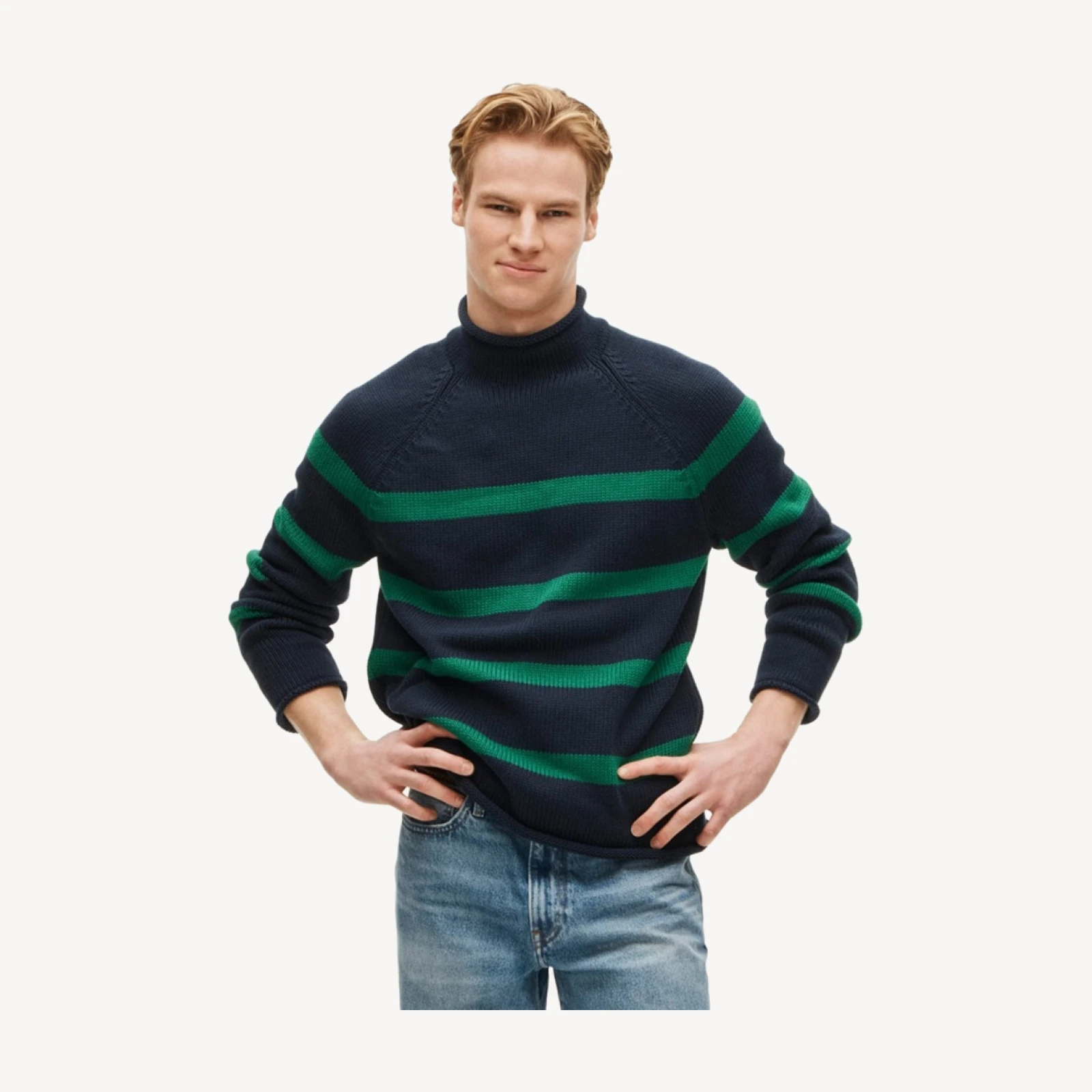 1988 Rollneck™ sweater in stripe