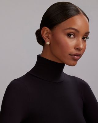 Lagos 18K Yellow Gold & Sterling Silver Embrace X Dome Caviar Bead Omega Earrings