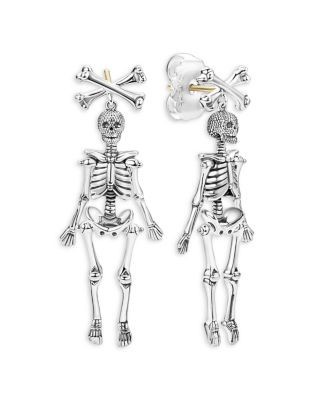 Lagos 14K Yellow Gold & Sterling Silver Rare Wonders Skeleton Drop Earrings